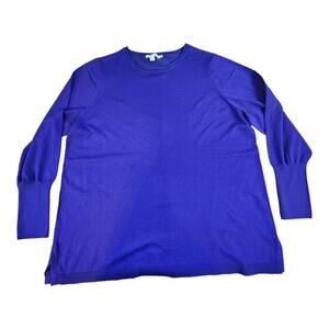 Chico's womens sz 3, us XL purple soft sweater long sleeve pull on